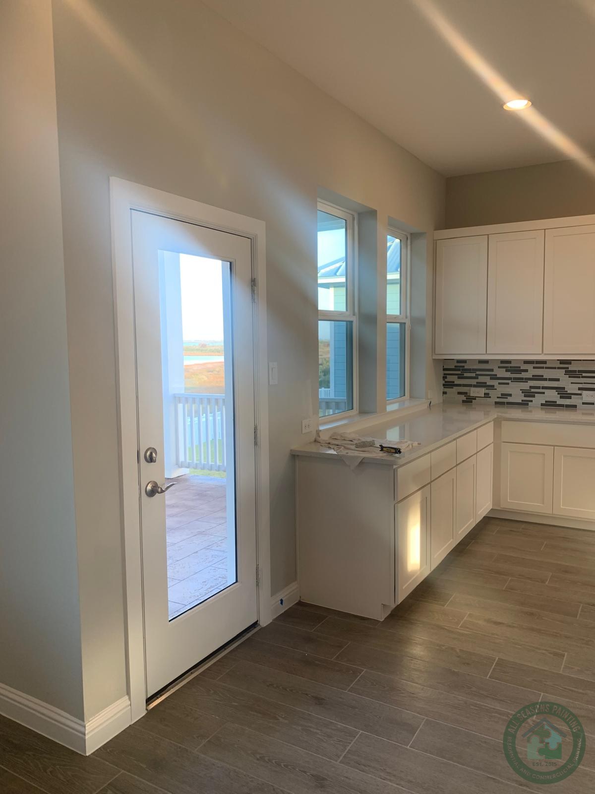 Interior painting work