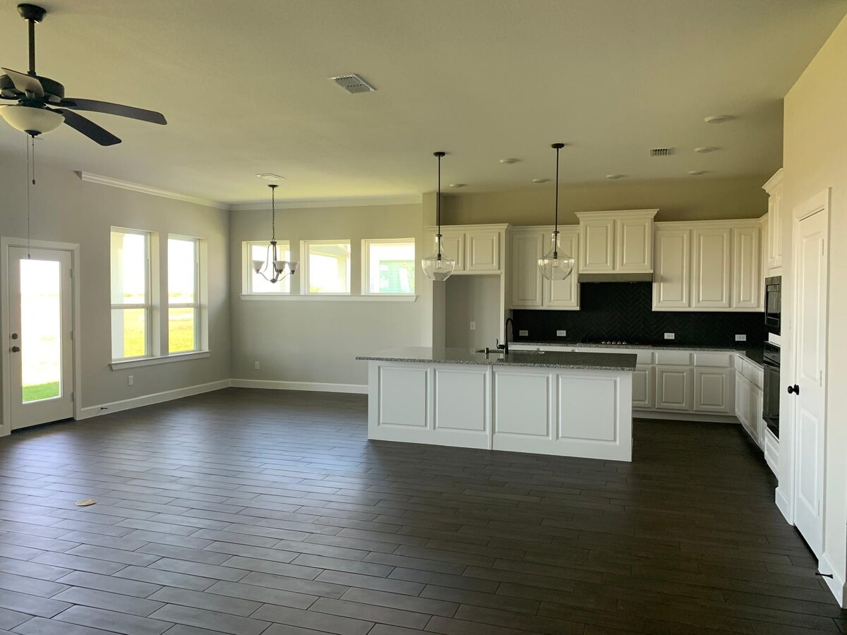 Before kitchen cabinet painting Houston TX