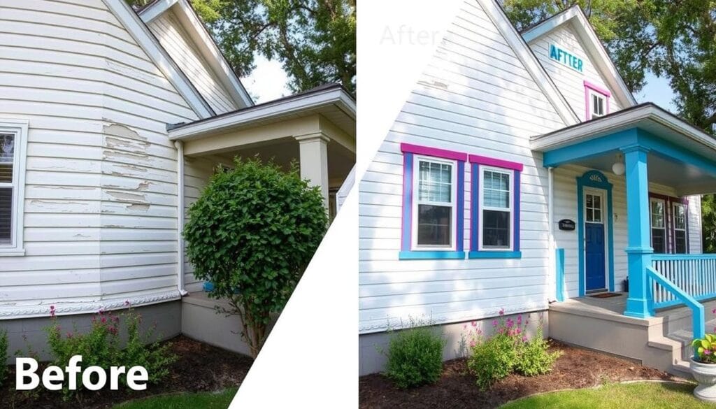 Exterior house painting services transformation Exterior house painting services transformation