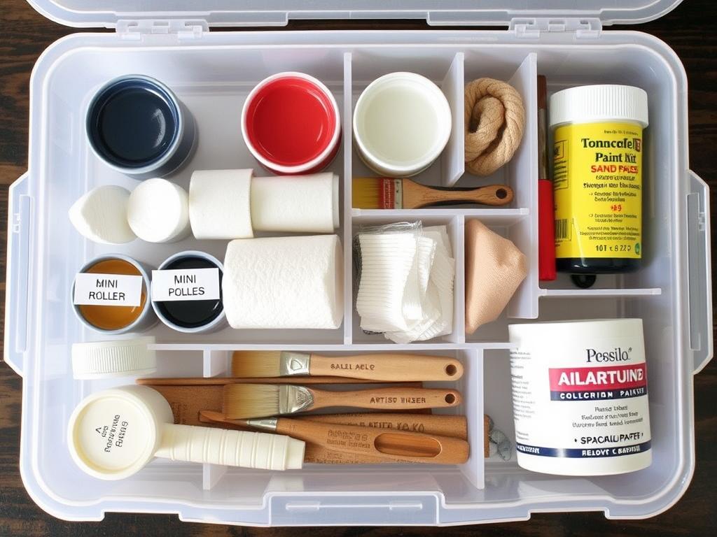 Touch-up paint kit with properly stored paint samples for residential maintenance Touch-up paint kit with properly stored paint samples for residential maintenance