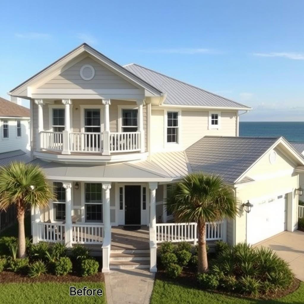 Long-lasting paint job on a coastal home in Galveston County Texas Long-lasting paint job on a coastal home in Galveston County Texas